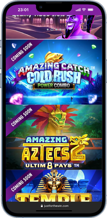 Just For The Win slots work on mobile and desktop perfectly