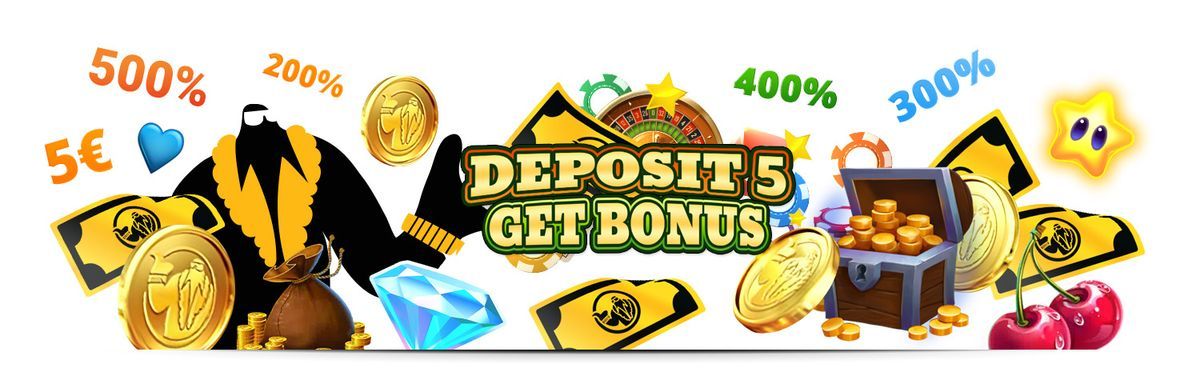 Find the best 5 euro deposit casino bonus online and play with minimum deposit