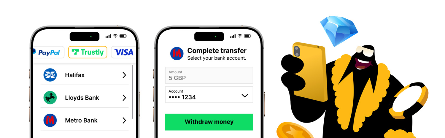 Trustly casino withdrawal on mobile UK