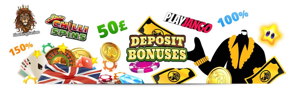 Casino deposit bonuses are here to increase your chances of winning. Pick the best British deposit bonus for you and play your favourite game!